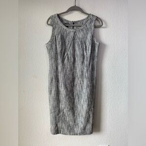 Talbots Petite Tweed Sleeveless Sheath Dress Linen‎ Blend Sz 10P Office Career